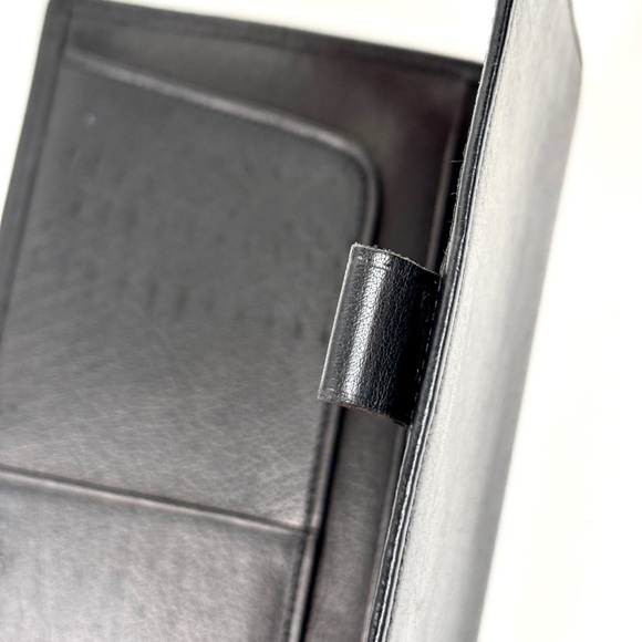 COACH Vintage Slim Black Leather Bifold Checkbook Card Wallet - Picture 12 of 14